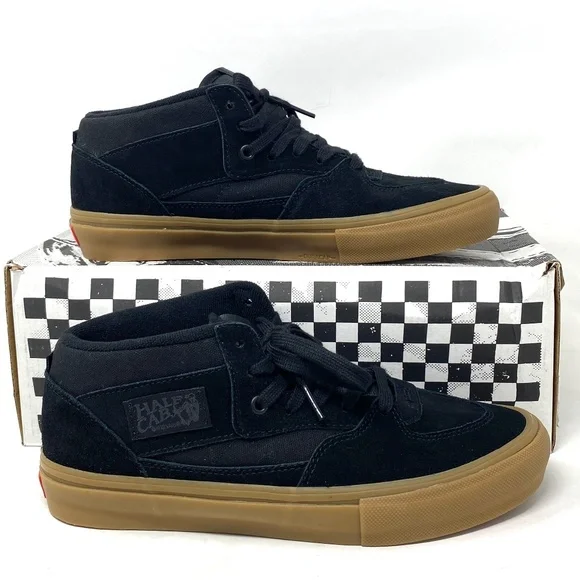 VANS Skate Half Cab Shoes Mid Top For Women Suede Sneakers Black Gum VN0A5FCDB9M - Picture 3 of 11